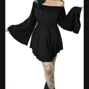 Foxblood Annabell bell sleeve romper NWOT